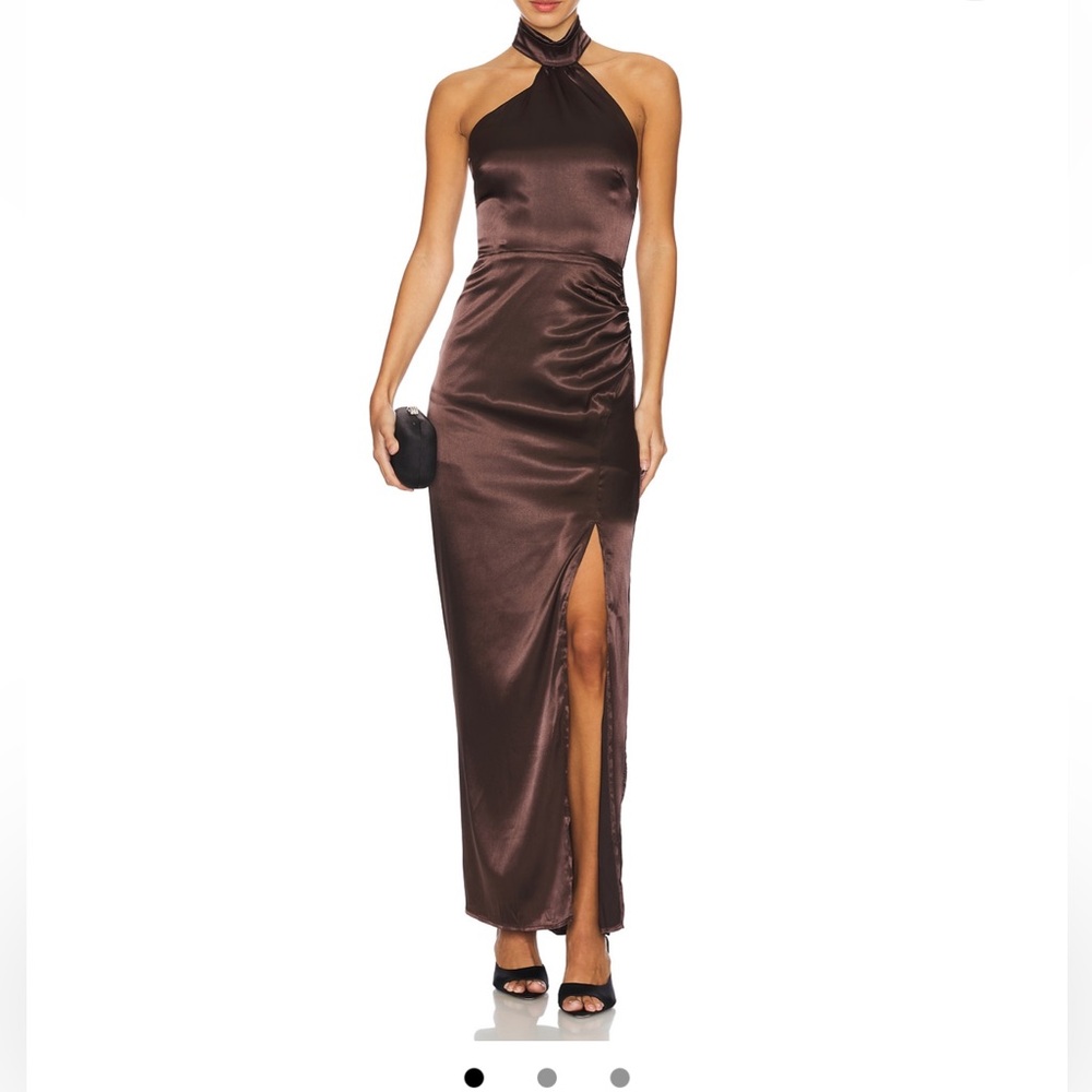 Brown semi formal gown